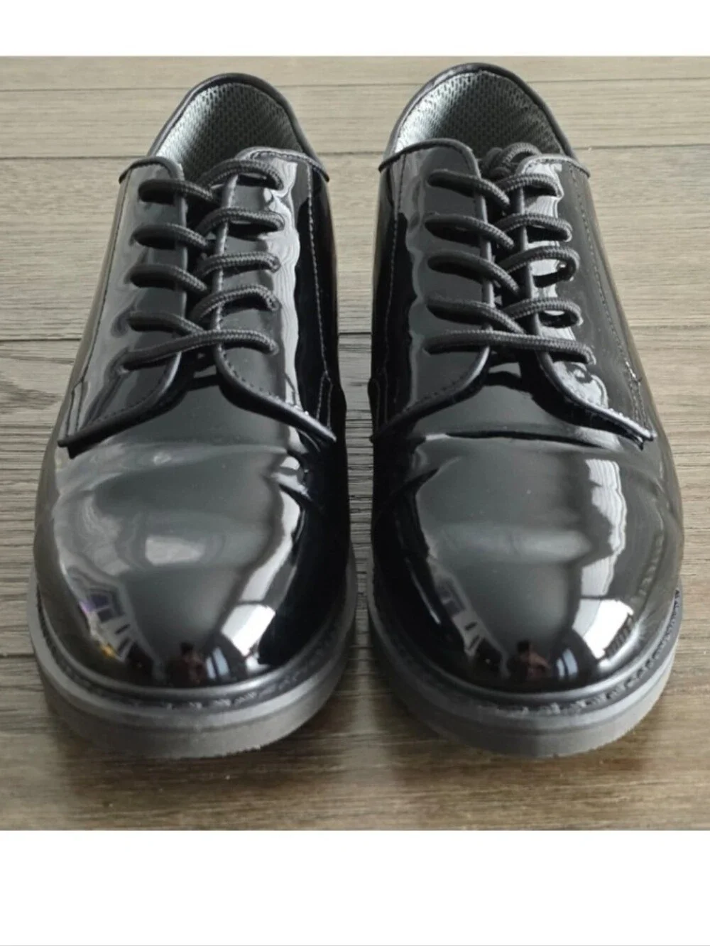 Rothco Black Patent Leather Hi Gloss Military Dress Uniform Shoes, Size 12W